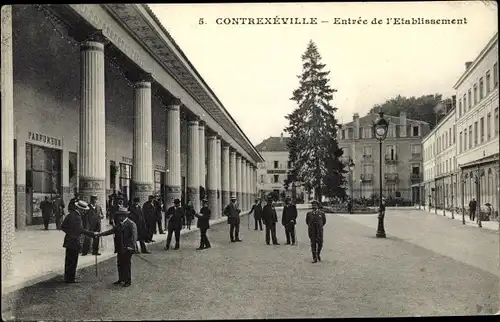 Ak Contrexéville Vosges, Entree de l´Etablissement