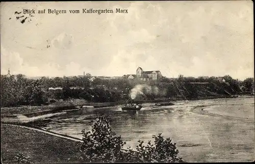 Ak Belgern Schildau Nordsachsen, Panorama, Kaffeegarten Marx