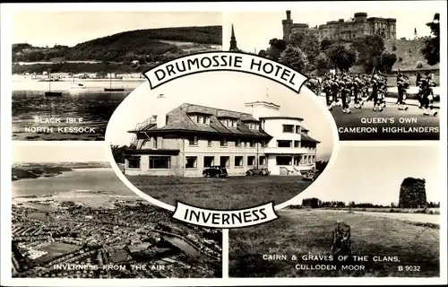 Ak Inverness Schottland, Drumossie Hotel, Black Isle, North Kessock, from the air, Cameron Highlands
