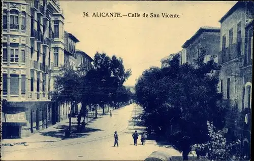 Ak Alicante Valencia Spanien, Calle de San Vicente