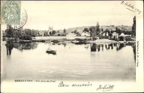 Ak Vermenton Yonne, Vue Prise du Port