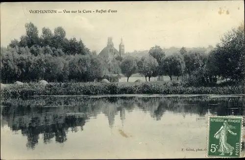 Ak Vermenton Yonne, Vue sur la Cure