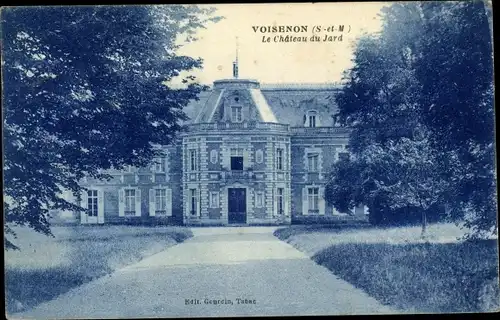 Ak Voisenon Seine et Marne, Le Château du Jard, vue de face