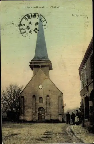 Ak Ligny le Ribault Loiret, L'Eglise