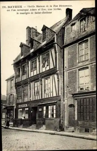 Ak Bayeux Calvados, Vieille Maison de la Rue de Bienvenue