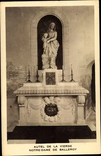 Ak Balleroy Calvados, Autel de la Vierge, Notre Dame de Balleroy