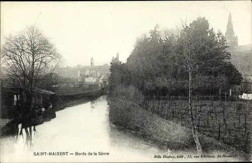 Ak Saint Maixent Deux Sevres, Bords de la Sèvre