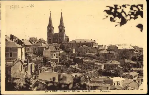 Ak Chatillon sur Sevre Deux Sèvres, Panorama