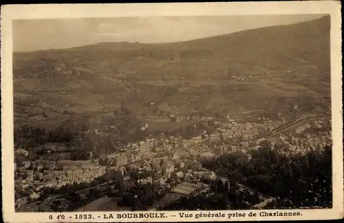 Ak La Bourboule Puy-de-Dôme, Vue générale prise de Charlannes
