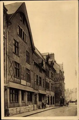 Ak Orléans Loiret, La rue du Tabour, Maison ou coucha Jeanne d'Arc