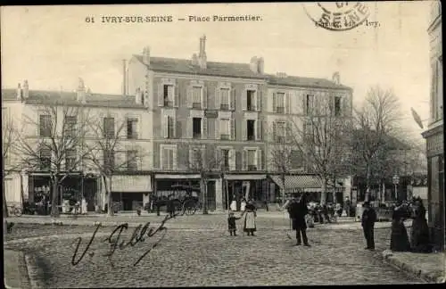 Ak Ivry sur Seine Val de Marne, Place Parmentier, Charcuterie