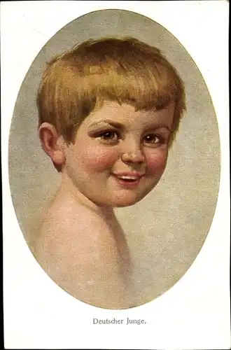 Künstler Ak Deutscher Junge, Kinderportrait