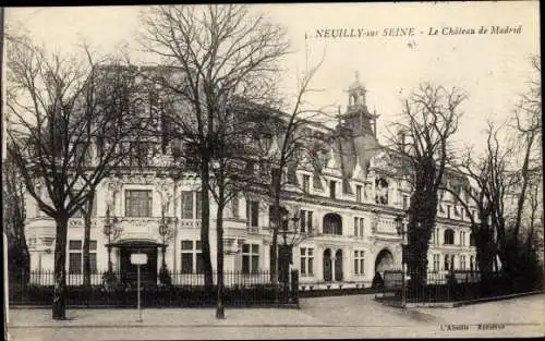 Ak Neuilly sur Seine Hauts de Seine, Château de Madrid