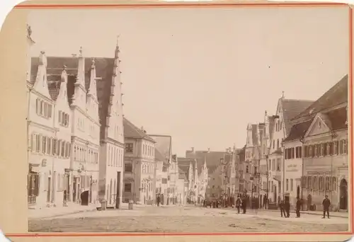 Kabinett Foto Deutschland unbekannt, Marktplatz von Westen gesehen