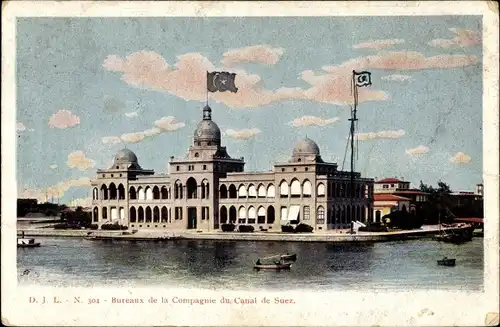 Ak Suez Ägypten, Bureaux de la Compagnie du Canal de Suez