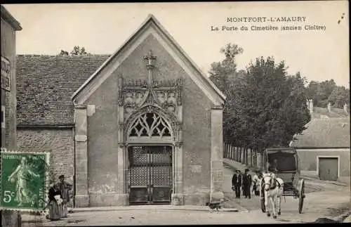 Ak Montfort l'Amaury Yvelines, La Porte du Cimetiere