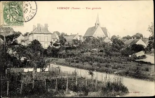 Ak Vernoy Yonne, Vue Générale