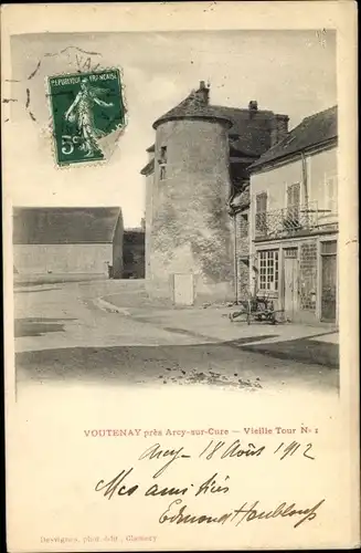 Ak Voutenay sur Cure Yonne, Vieille Tour