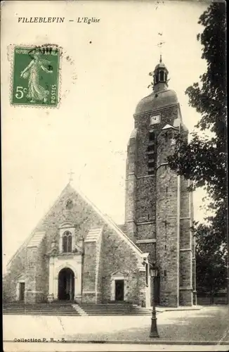 Ak Villeblevin Yonne, l´Église