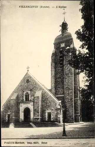 Ak Villeblevin Yonne, l´Église