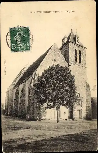 Ak Villethierry Yonne, l´Église