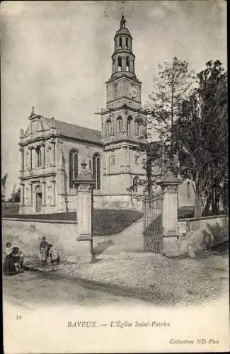 Ak Bayeux Calvados, Église Saint Patrice
