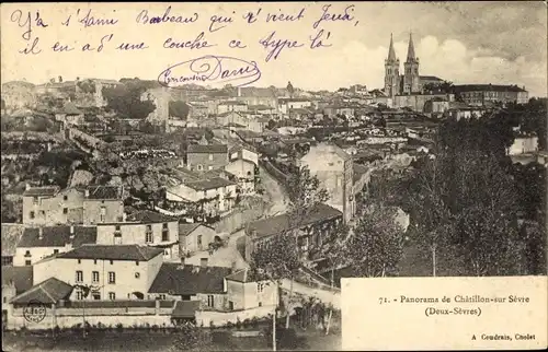 Ak Chatillon sur Sevre Deux Sèvres, Panorama