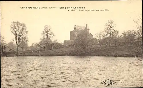 Ak Champdeniers Deux Sevres, Etang de Neuf-Chaise