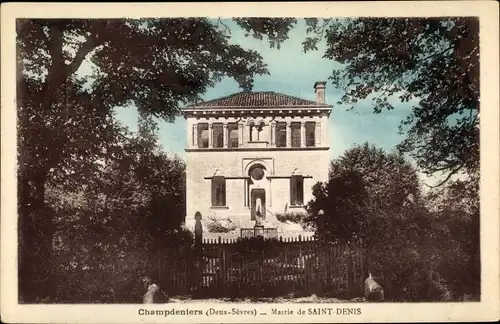 Ak Champdeniers Deux Sevres, Mairie de Saint-Denis