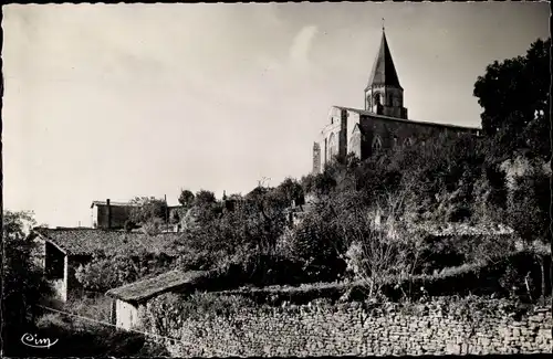 Ak Champdeniers Deux Sevres, L´eglise et l´ancienne Tannerie