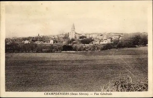 Ak Champdeniers Deux Sevres, Vue Generale
