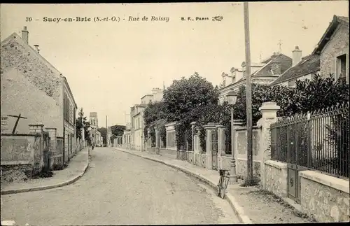 Ak Sucy en Brie Val de Marne, Rue de Boissny