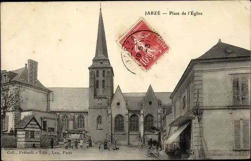 Ak Jarzé Maine et Loire, Place de l'Eglise