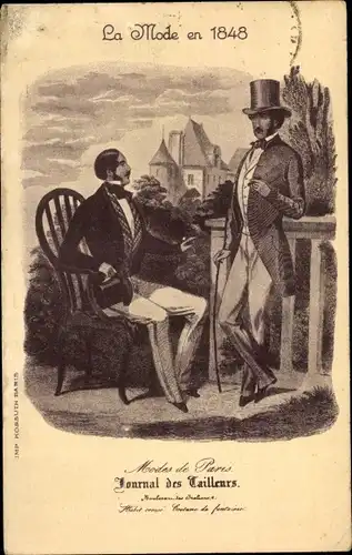 Künstler Ak La Mode en 1848, Journal des Tailleurs, Modes de Paris
