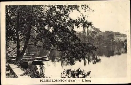 Ak Les Plessis Robinson Hauts de Seine, l´Étang