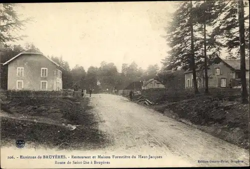 Ak Bruyères Vosges, Restaurant et Maison Forestiere du Haut-Jacques, Route de Saint-Die