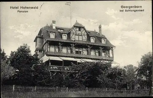 Ak Georgenborn Schlangenbad im Taunus Hessen, Hotel Pension Hohenwald