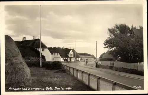 Ak Kampen auf Sylt, Dorfstraße