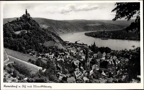 Ak Braubach am Rhein, Blick auf die Marksburg, Umgebung