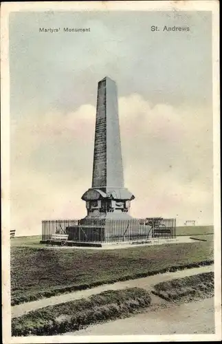 Ak St Andrews Schottland, Martyrs Monument