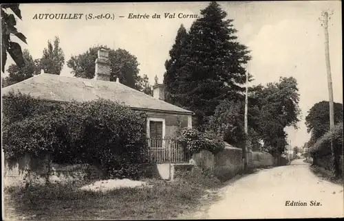 Ak Autouillet Yvelines, Entree du Val Cornu