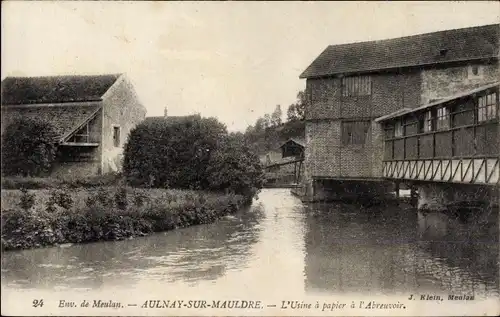 Ak Aulnay sur Mauldre Yvelines, L'Usine a papier a l'Abreuvoir