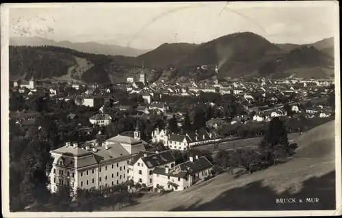 Ak Bruck an der Mur Steiermark, Blick auf den Ort