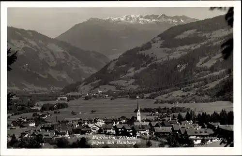 Ak Mayrhofen im Zillertal Tirol, Panorama gegen den Hamberg