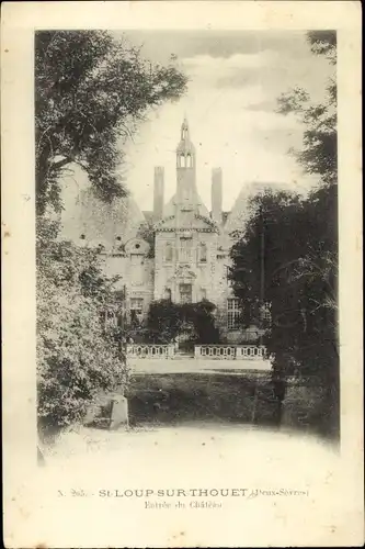 Passepartout Ak Saint Loup sur Thouet Deux Sèvres, Entree du Château