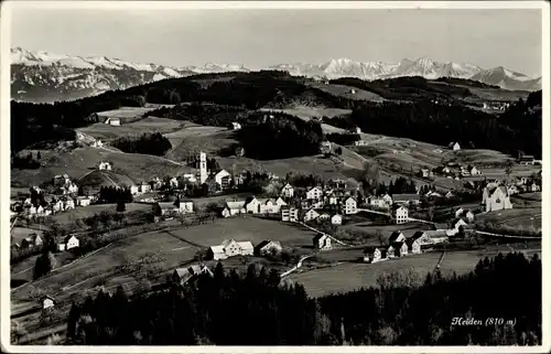 Ak Heiden Kanton Appenzell Außerrhoden, Blick auf den Ort, Gebirge