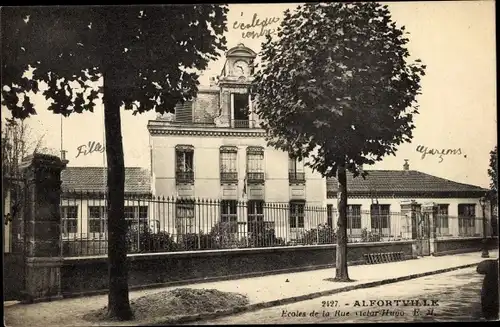 Ak Alfortville Val de Marne, Ecoles de la Rue Victor Hugo