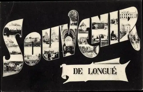 Buchstaben Ak Longué Maine et Loire, Souvenir