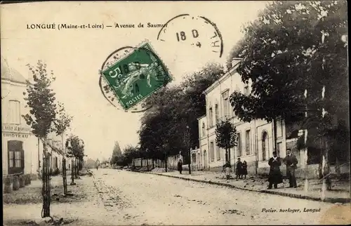 Ak Longué Maine et Loire, Avenue de Saumur