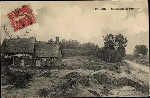 Ak Longué Maine et Loire, Chaumieres de Perversier